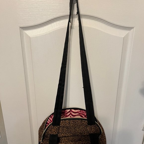 Stella & Dot You Do You- back pack, animal print, black & Tan, Pink  inside